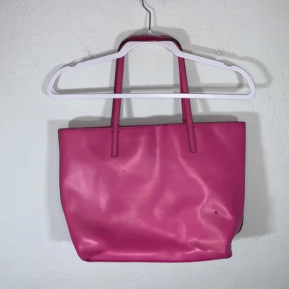 Kate Spade Pink Tote Bag Red Interior Large Shoulder Purse - Picture 2 of 16